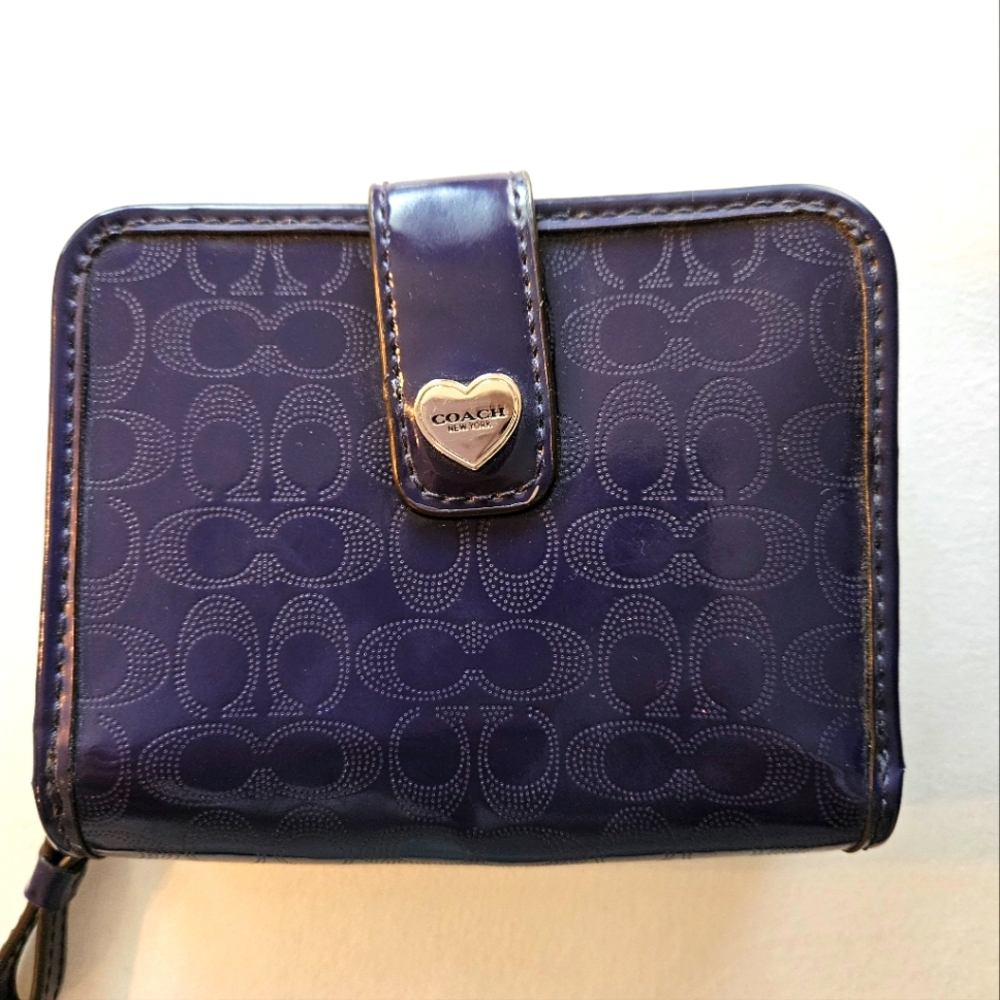 Coach Purple Wallet Used ONCE